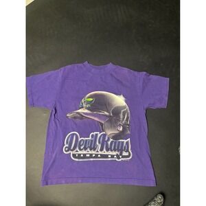 VTG CSA T-Shirt Kids MED Cotton Graphic Tampa Bay Devil Rays MLB SINGLE STITCH